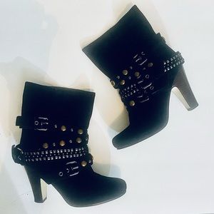 Dolce Vita Black Suede studded boots Size 7
